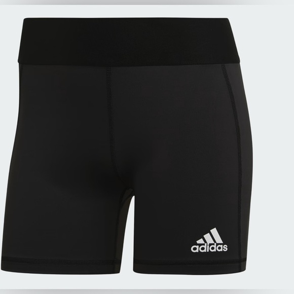 Adidas TECHFIT Volleyball Shorts XS | Black White Compression 4” Inseam - Picture 1 of 4